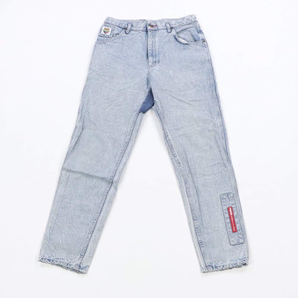 80s Pepsi Mens 34x32 Distressed Tapered Leg Jeans